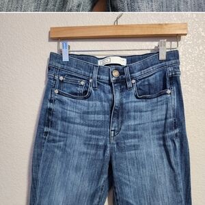 AYR The Pop raw hem high waist jeans size 28